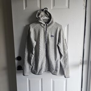 Patagonia Womens Light Gray Full-Zip Hooded Better Sweater Jacket